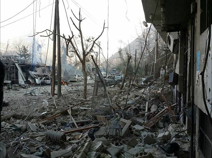 دمار لحق ب بالممتلكات في وادي بردى جراء قصف…المصدر ناشطون.