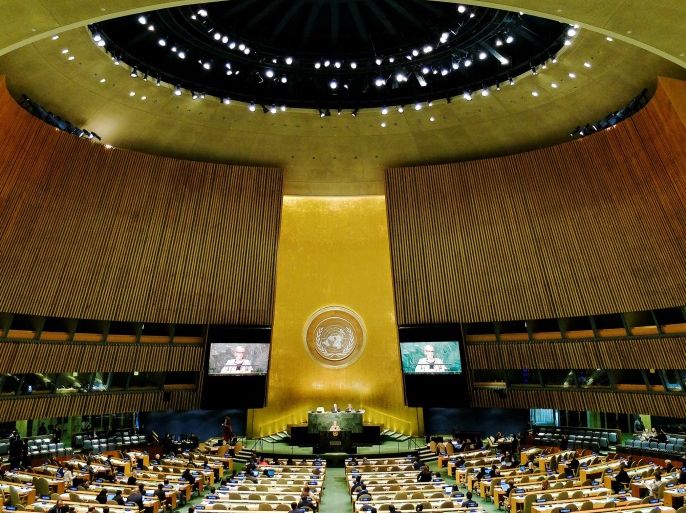 Swedish Foreign Minister Margot Wallstrom addresses the United Nations General Assembly in the Manhattan borough of New York, U.S. September 23, 2016. REUTERS/Eduardo Munoz