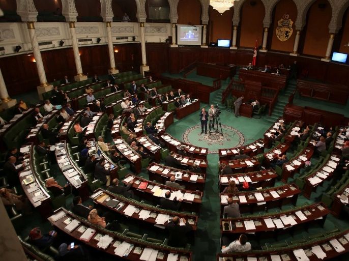 A general view shows the Assembly of the Representatives of the People in Tunis, Tunisia, May 10, 2016. The Tunisian parliament on Thursday approved a new banking bill to modernize financial services, a second reform called for by the International Monetary Fund after a disputed central bank law passed last month. Picture taken May 10, 2016. REUTERS/Zoubeir Souissi