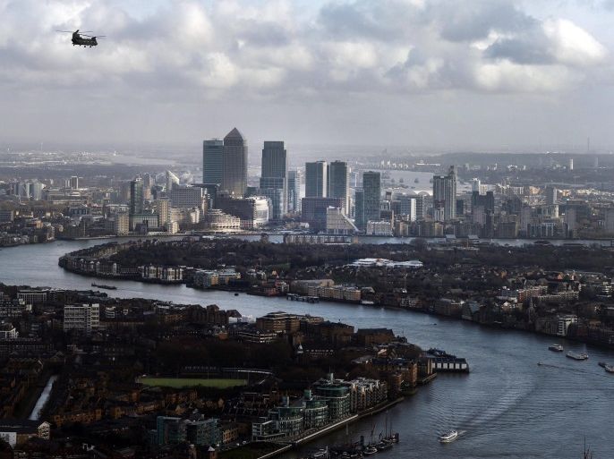 (FILE) A file photo dated 28 January 2014 showing a general view of one London's finanical centres, Canary Wharf, east London, England. EU countries working to introduce a controversial tax on financial transactions failed 08 December 2015 to strike a deal, while agreeing on basic principles for the levy, and one of the 11 cooperating member states left the group. Austria, Belgium, Estonia, France, Germany, Greece, Italy, Portugal, Slovakia, Slovenia and Spain have bee
