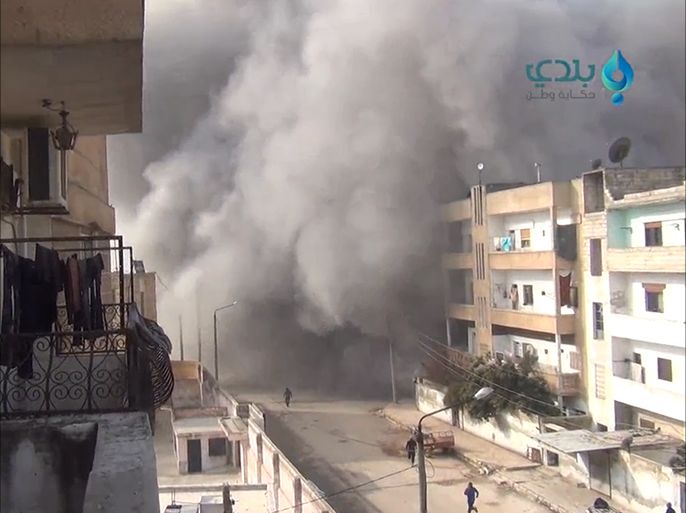 قصف طيران النظام الأحياء السكنية بإدلب