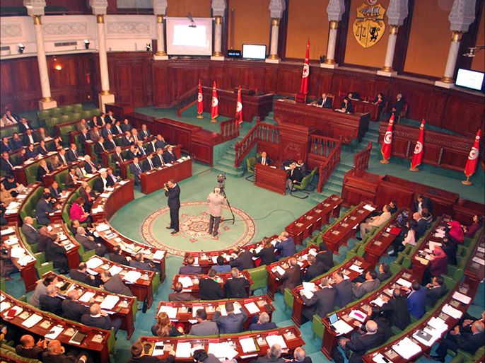 البرلمان التونسي يجيز مشاركة الأمن والجيش بالانتخابات المحلية/مقر البرلمان/العاصمة تونس/يناير/كانون الثاني 2017
