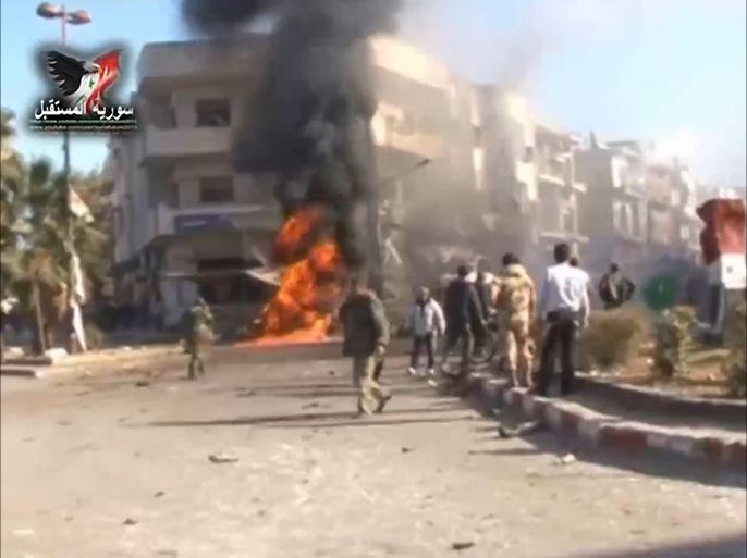 تفجير مزدوج يهزّ المربع الأمني بحمص