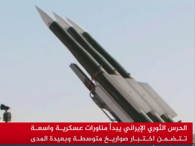 منظومة دفاع صاروخية استخدمت في المناورات التي أجراها الحرس الثوري الإيراني في منطقة سمنان وسط حرب كلامية مع الولايات المتحدة