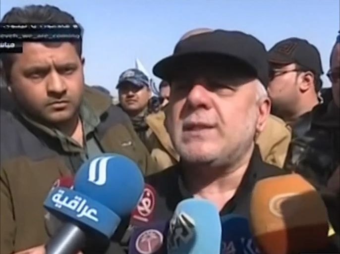 العبادي: القوات العراقية تتعامل مع أهالي الموصل بكل إنسانية وأدعوهم إلى التعاون مع القوات