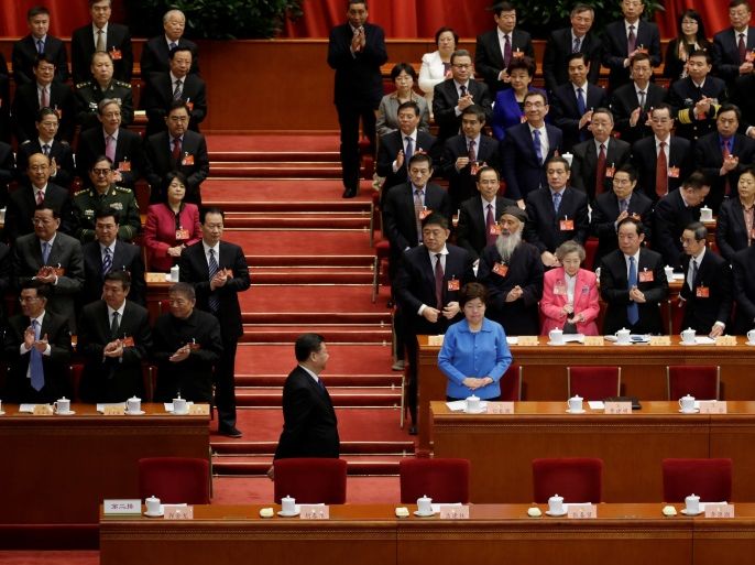 China's President Xi Jinping arrives at the closing session of the Chinese People's Political Consultative Conference (CPPCC) at the Great Hall of the People in Beijing, China, March 13, 2017. REUTERS/Jason Lee TPX IMAGES OF THE DAY
