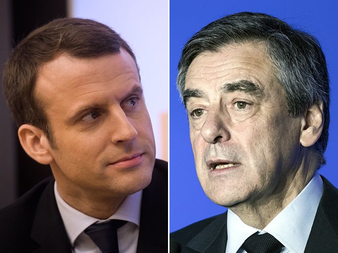 كومبو لمرشحي الرئاسة الفرنسية Francois fillon و Emanuel macron