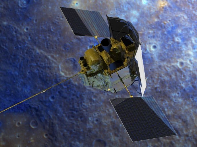 NASA's Messenger spacecraft is shown in this undated artist's rendering provided by NASA April 30, 2015. NASA's pioneering Messenger spacecraft is expected to end its four-year study of the planet Mercury by crashing into the planet's surface, scientists said Thursday. Out of fuel to raise its orbit, Messenger is being pushed down by the sun's gravity closer and closer to the surface of the planet Mercury. REUTERS/NASA/Handout via Reuters