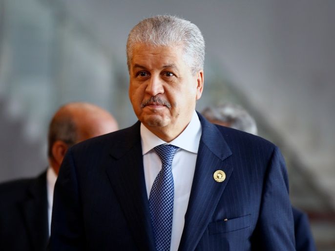Algerian Prime Minister Abdelmalek Sellal arrives for the 28th Ordinary Session of the Assembly of the Heads of State and the Government of the African Union in Ethiopia's capital Addis Ababa, January 31, 2017. REUTERS/Tiksa Negeri