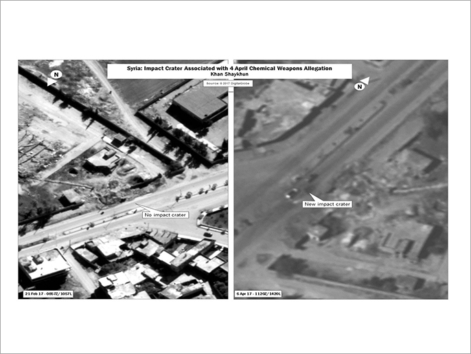 ‪الصور الأولية للمطار السوري المستهدف كما نشرها البنتاغون‬  الصور الأولية للمطار السوري المستهدف كما نشرها البنتاغون (ناشطون)