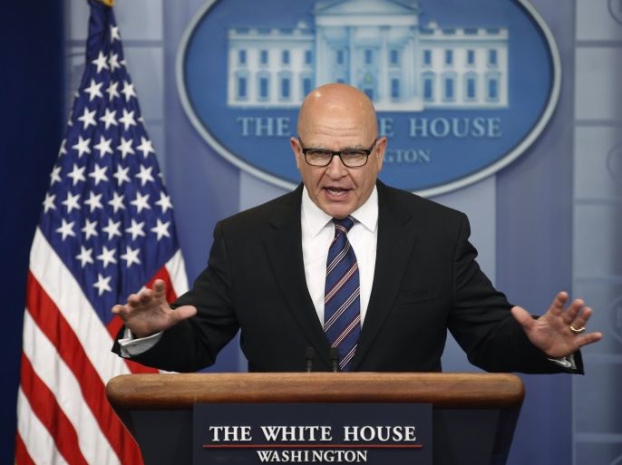 U.S. National Security Advisor H.R. McMaster speaks to reporters in the briefing room at the White House in Washington, U.S. May 16, 2017. REUTERS/Joshua Roberts
