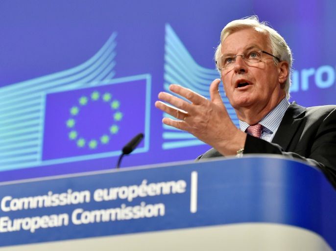 European Chief Negotiator for Brexit Michel Barnier speaks during a news conference in Brussels, Belgium May 3, 2017. REUTERS/Eric Vidal
