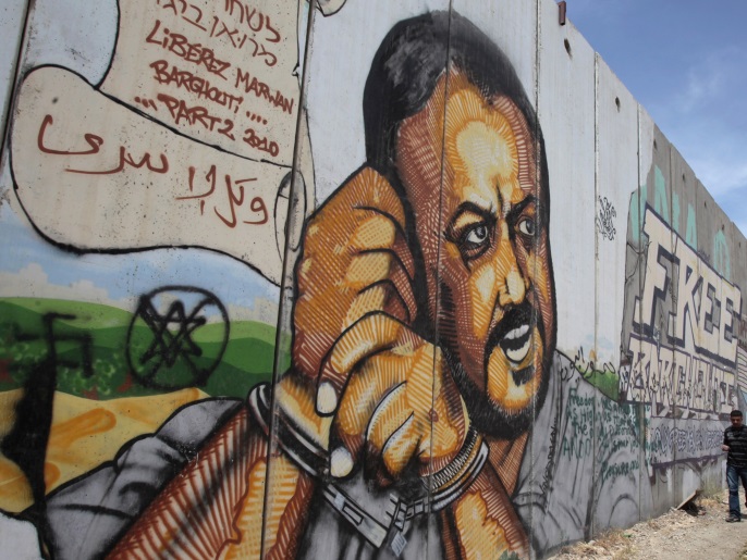 ‪إسرائيل زعمت أن مروان البرغوثي كسر إضرابه عن الطعام‬ (رويترز)