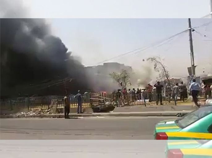 مقتل ثمانية مدنيين واصابة ٢٢ اخرين بانفجار سيارة ملغمة في سوق جميلة شرقي بغداد