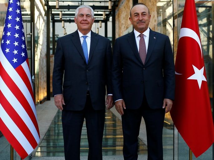 U.S. Secretary of State Rex Tillerson meets with Turkish Foreign Minister Mevlut Cavusoglu in Istanbul, Turkey, July 9, 2017. REUTERS/Murad Sezer