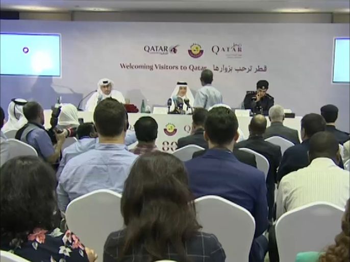 مؤتمر صحفي للرئيس التنفيذي للخطوط الجوية القطرية ورئيس قطاع تنمية السياحة في الهيئة العامة للسياحة