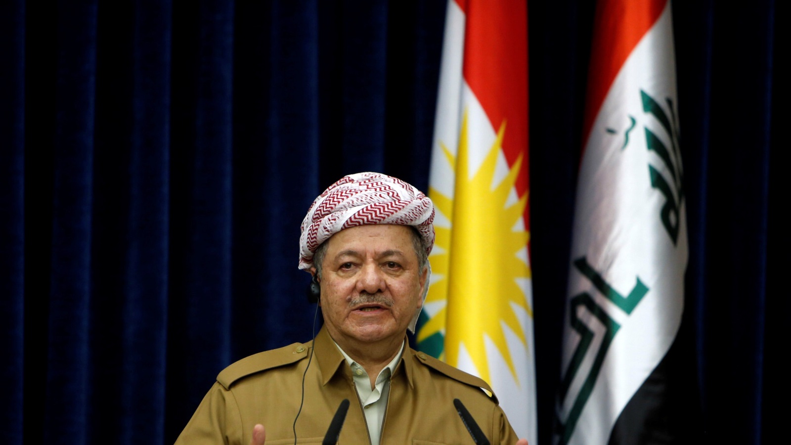 ‪رئيس إقليم كردستان العراق مسعود البارزاني‬ (رويترز)