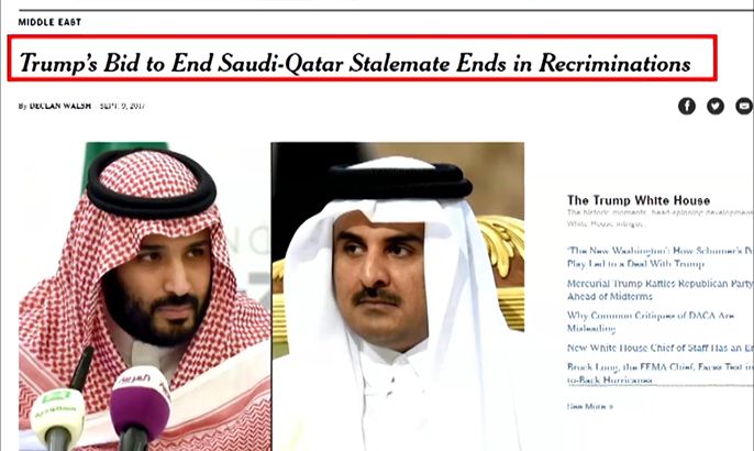 وسائل إعلام أميركية تكذب الرواية السعودية بشأن الأزمة الخليجية