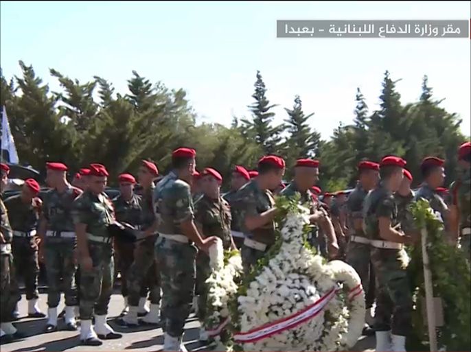 انطلاق مراسم تشييع جنود الجيش اللبناني الذين قتلهم مسلحو تنظيم الدولة بعد أسرهم عام