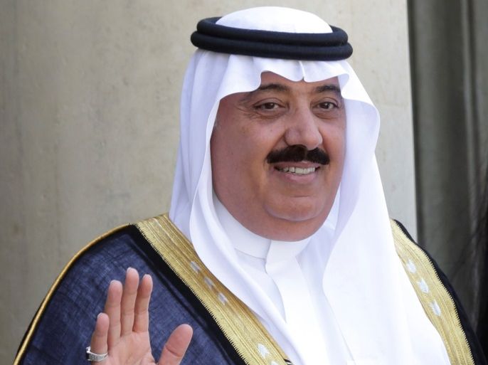 FILE PHOTO - Saudi Arabian Prince Miteb bin Abdullah at the Elysee Palace in Paris, France June 18, 2014. REUTERS/Philippe Wojazer/File Photo