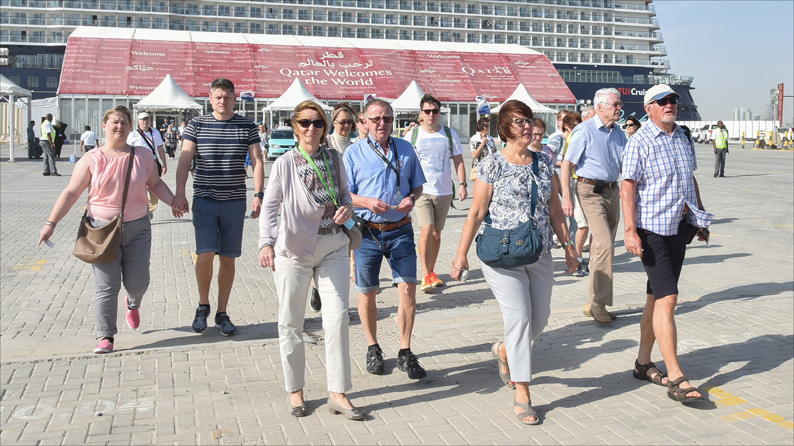 الباخرة حملت سياحا أوروبيين إلى قطر (الجزيرة)