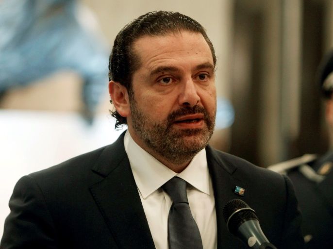 Saad al-Hariri who suspended his decision to resign as prime minister talks at the presidential palace in Baabda, Lebanon November 22, 2017. REUTERS/Aziz Taher TPX IMAGES OF THE DAY