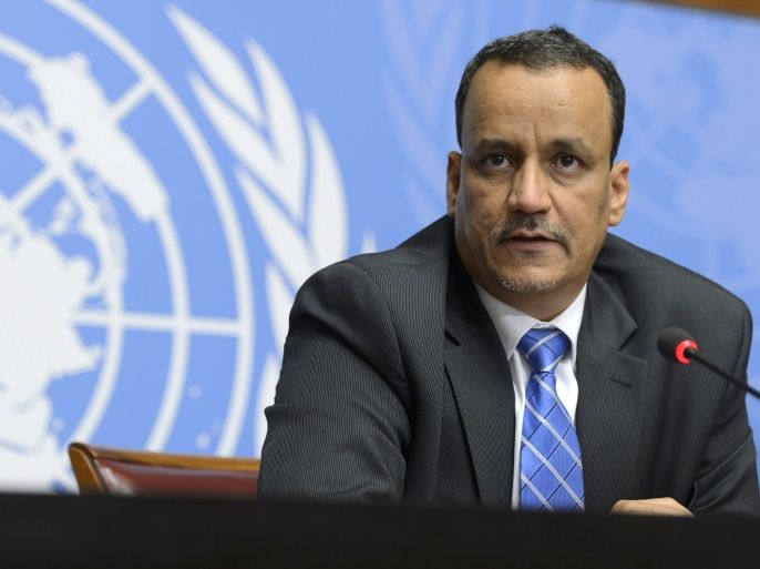 epa04808879 United Nations Special Envoy for Yemen, Ismail Ould Cheikh Ahmed