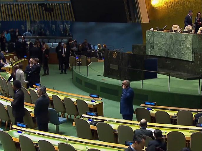 جلسة الجمعية العامة للأمم المتحدة بشأن القدس
