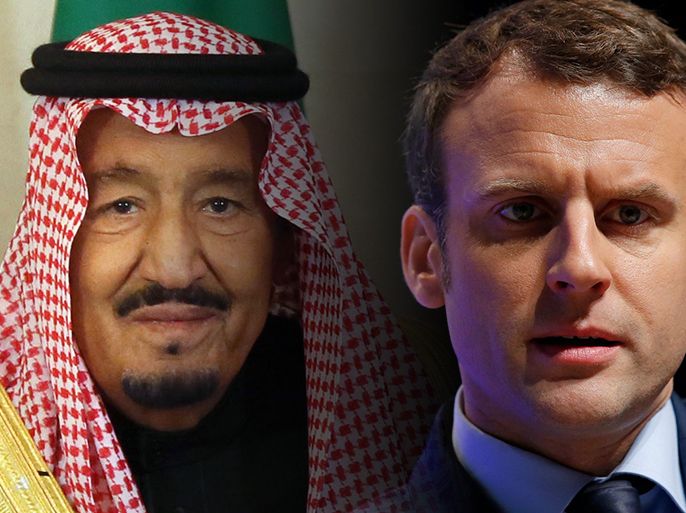كومبو الرئيس الفرنسي وملك السعودية
