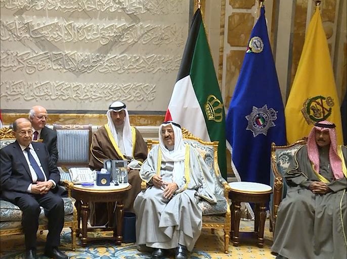 محادثات امير الكويت مع الرئيس اللبناني