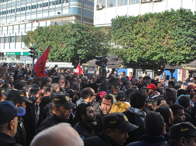جانب من احتجاجات سابقة في العاصمة تونس