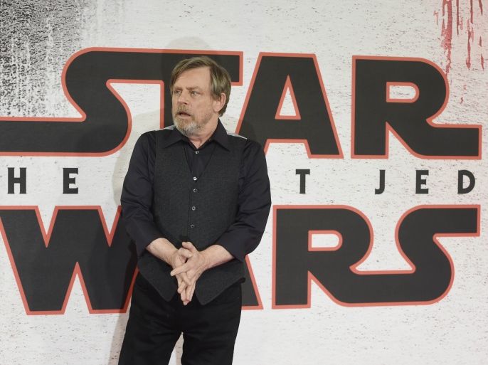 LONDON, ENGLAND - DECEMBER 13: Mark Hamill during the 'Star Wars: The Last Jedi' photocall at Corinthia Hotel London on December 13, 2017 in London, England. (Photo by Stuart C. Wilson/Getty Images)