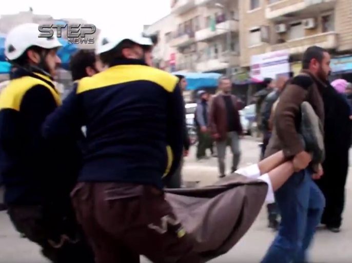 اللحظات الاولى لانفجار العبوة الناسفة على دوار الساعة بمدينة ادلب