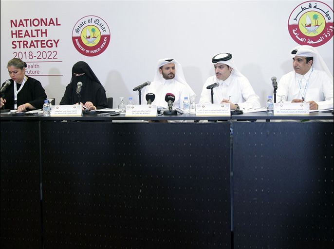 المؤتمر الصحافي - حفل تدشين الاستراتيجية الوطنية القطرية للصحة 2018-2022