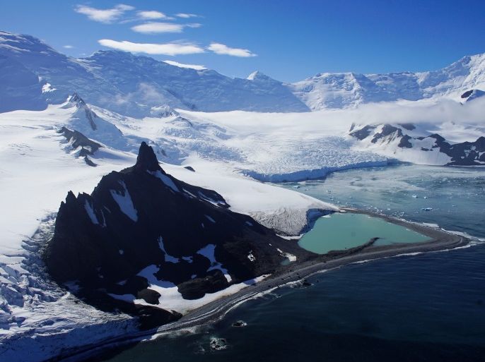 Glaciers are seen in Half Moon Bay, Antarctica, February 18, 2018. REUTERS/Alexandre Meneghini SEARCH