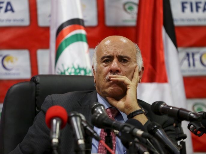 Palestinian Football Association President Jibril Al Rajoub gestures during a news conference in the West Bank city of Ramallah November 5, 2015. Palestine will host this month's home World Cup qualifiers against Saudi Arabia and Malaysia in Jordan, soccer's governing body FIFA said on Thursday. FIFA announced on Wednesday that Palestine could no longer stage the matches at their 12,000-capacity Faisal Al-Husseini stadium on the Israeli-occupied West Bank for security reasons. REUTERS/Mohamad Torokman Picture Supplied by Action Images