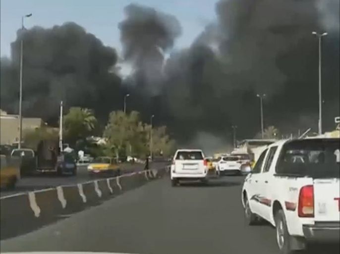 حريق بمخزن لمفوضية الانتخابات في بغداد