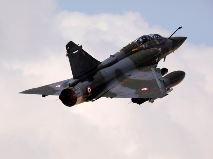 A French Mirage 2000 fighter jet takes off during a joint international aerial training exercise hosted by Israel and dubbed
