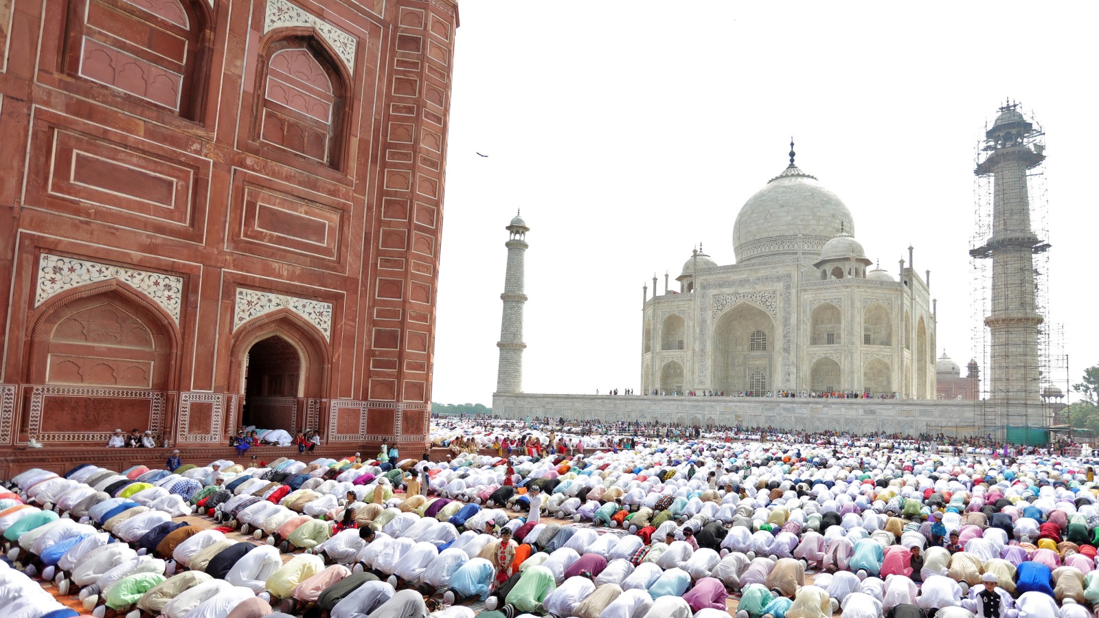 مسلمون في الهند يؤدون صلاة العيد (رويترز-أرشيف)