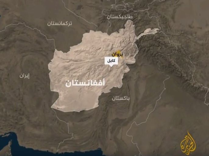 خريطة أفغانستان وعليها موقع ولاية باروان حيث وقع التفجير الانتحاري الذي تبنته طالبان