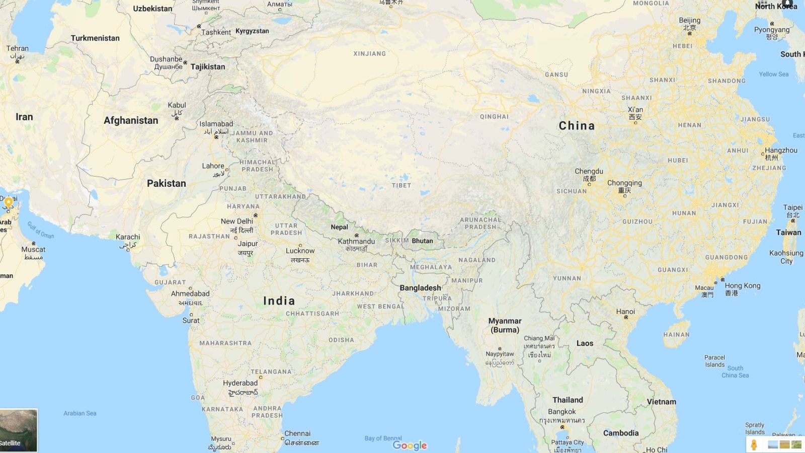 ‪الصين‬ تقع (خرائط غوغل)