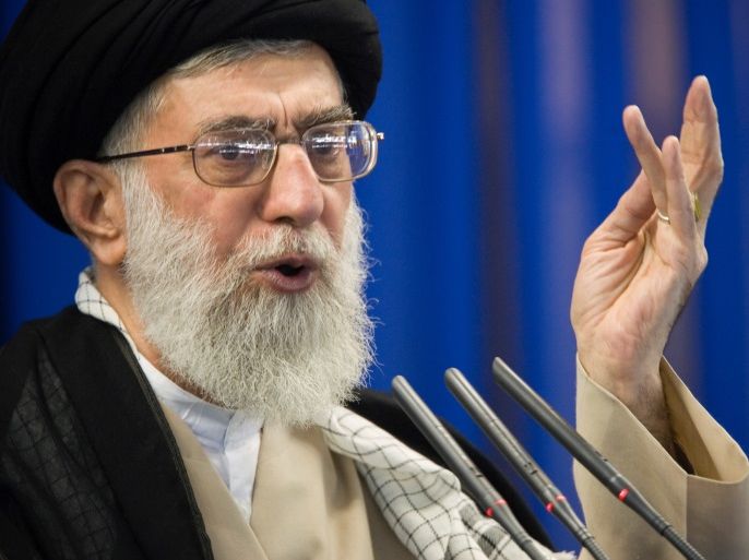 Iran's Supreme Leader Ayatollah Ali Khamenei speaks during Friday prayers in Tehran September 14, 2007. REUTERS/Morteza Nikoubazl/File Photo