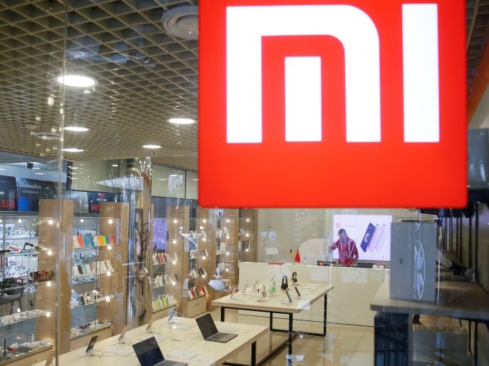 The logo of Xiaomi is seen outside the brand's store in central Kiev, Ukraine August 7, 2018. REUTERS/Valentyn Ogirenko