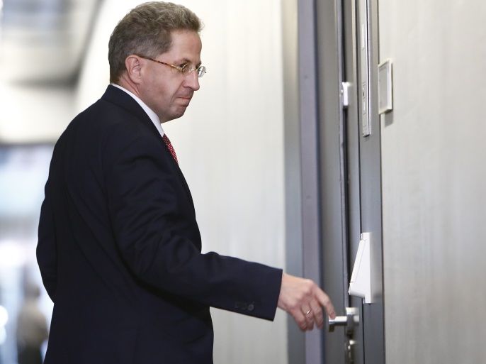 BERLIN, GERMANY - SEPTEMBER 12: Hans-Georg Maassen, President of the Federal Office for the Protection of the Constitution, Germany's domestic federal crime agency, arrives for a hearing of the Bundestag's parliamentary control committee on September 12, 2018 in Berlin, Germany. Committee members were due to question Maassen over dismissive comments he made following large-scale right-wing protests in Chemnitz following the murder of a German man by migrants recently. (Photo by Michele Tantussi/Getty Images)