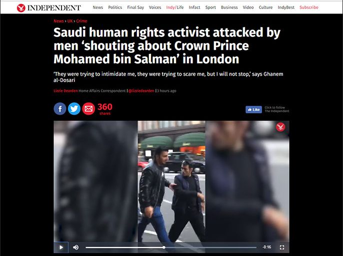 الناشط السعودي المعارض المقيم في لندن غانم الدوسري المصدر: صحيفة الاندبندنت البريطانية