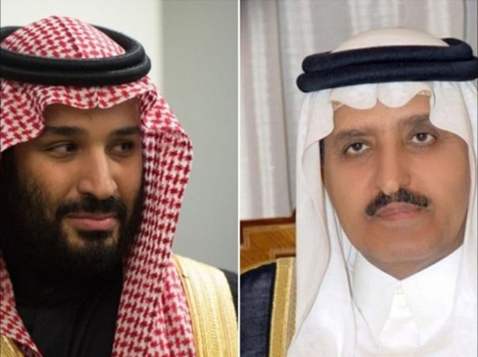 Crown Prince Mohammed bin Salman and Prince Ahmed Abdulaziz (AFP)