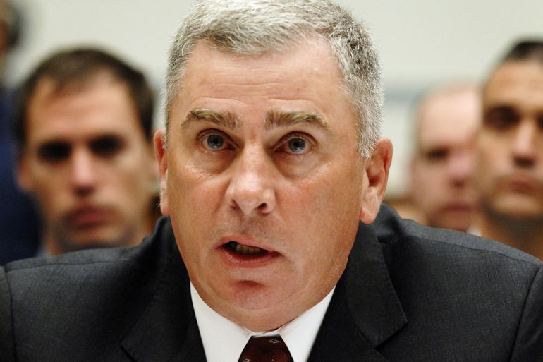 Retired U.S. Army Gen. John Abizaid testifies during a House Oversight and Government Reform Committee hearing on what military leaders knew about the combat death in Afghanistan of U.S. Army Ranger and former football star Pat Tillman, in Washington, August 1, 2007. REUTERS/Jonathan Ernst (UNITED STATES)