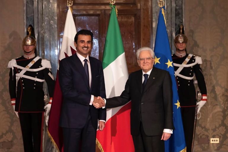 أمير دولة قطر والرئيس الإيطالي