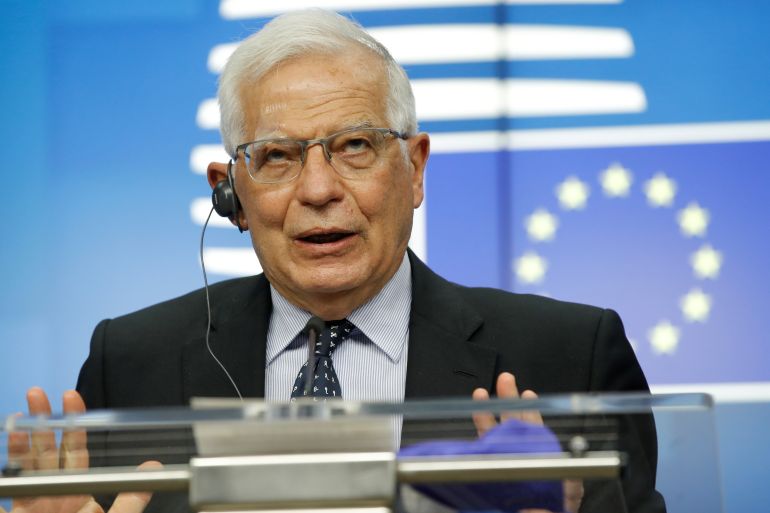 European Union High Representative for Foreign Affairs Josep Borrell holds a news conference, in Brussels