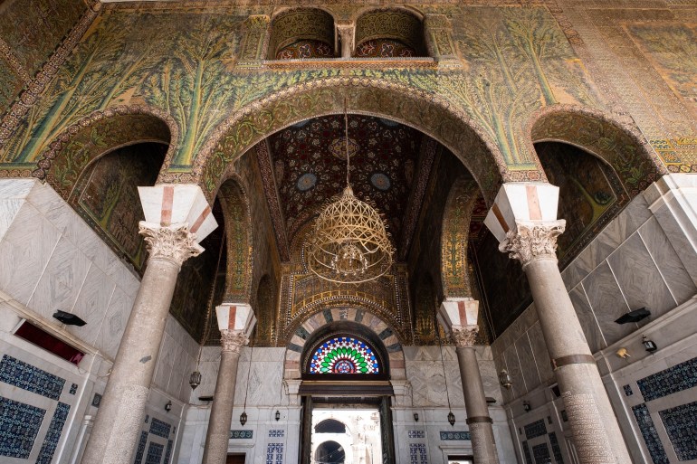 Damas, Syrie - Mai 2022 : L'entrée de la mosquée des Omeyyades, également connue sous le nom de G ...